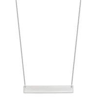 14k White Gold Large Blank Bar Necklace-XNA639W