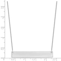 10k White Gold Large Blank Bar Necklace-10XNA639W