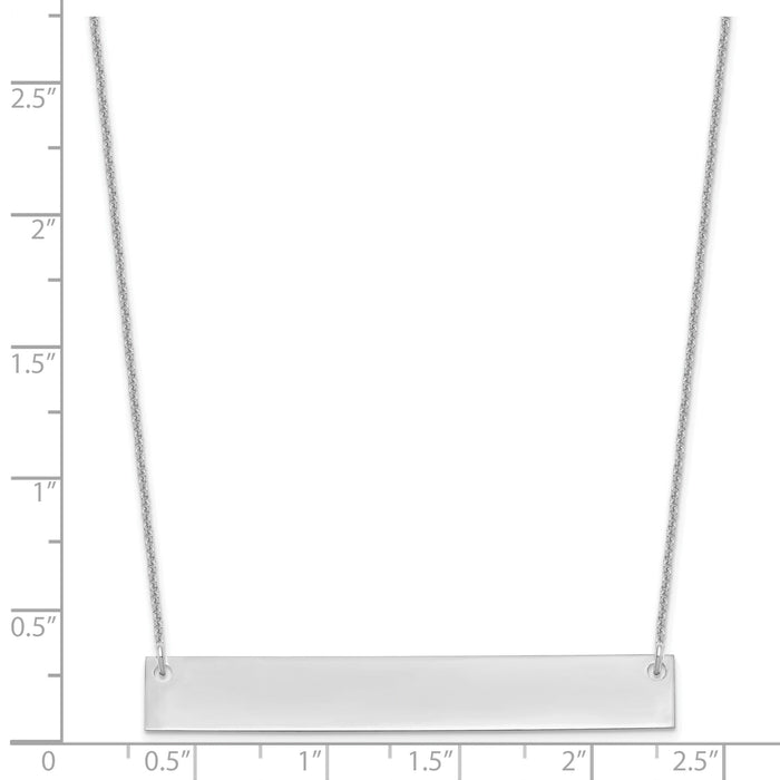 10k White Gold Large Blank Bar Necklace-10XNA639W