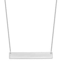 10k White Gold Large Blank Bar Necklace-10XNA639W