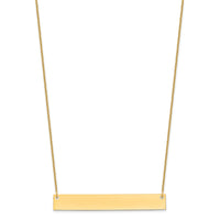 14k Yellow Gold Large Blank Bar Necklace-XNA639Y