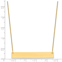 14k Yellow Gold Large Blank Bar Necklace-XNA639Y