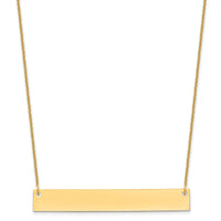 14k Yellow Gold Large Blank Bar Necklace-XNA639Y