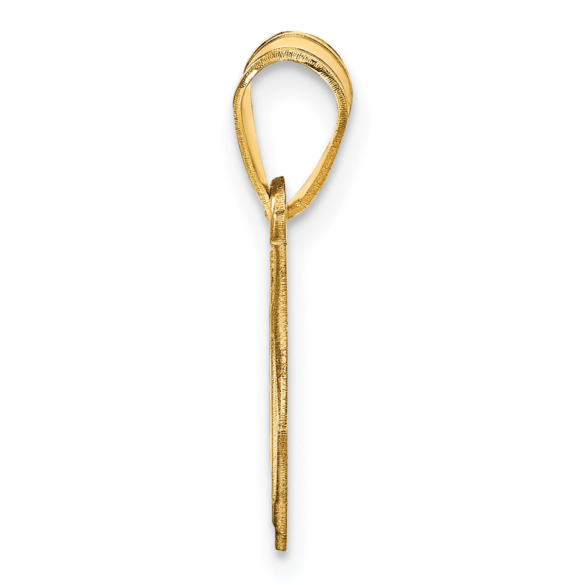 14k Yellow Gold Personalized Football Pendant-XNA694Y