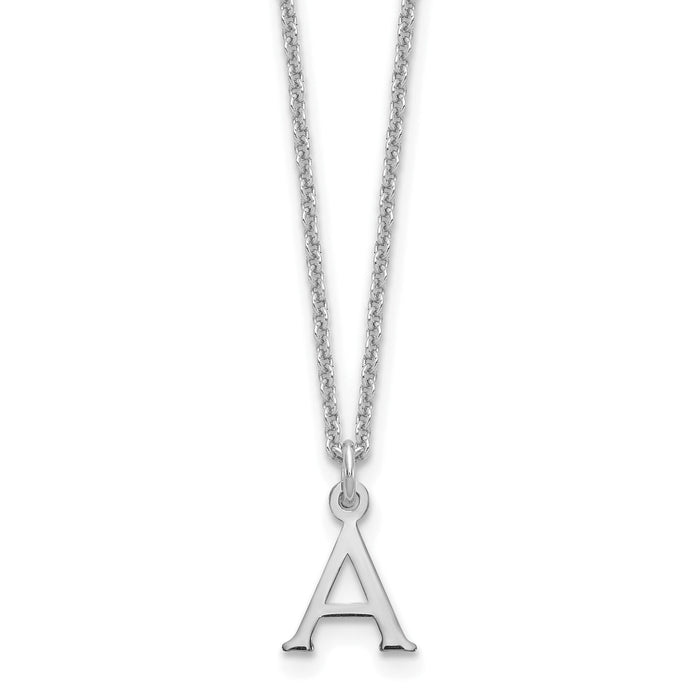 14KW Cutout Letter A Initial Necklace-XNA727W/A