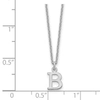 14KW Cutout Letter B Initial Necklace-XNA727W/B