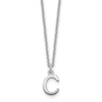 14KW Cutout Letter C Initial Necklace-XNA727W/C