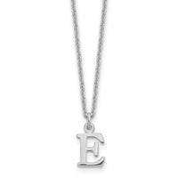 14KW Cutout Letter E Initial Necklace-XNA727W/E