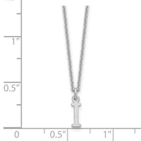 14KW Cutout Letter I Initial Necklace-XNA727W/I