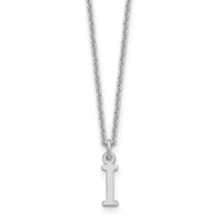 14KW Cutout Letter I Initial Necklace-XNA727W/I