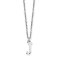 14KW Cutout Letter J Initial Necklace-XNA727W/J