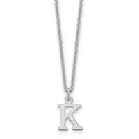 14KW Cutout Letter K Initial Necklace-XNA727W/K