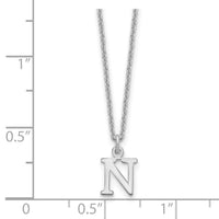 14KW Cutout Letter N Initial Necklace-XNA727W/N