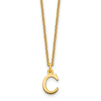 14KY Cutout Letter C Initial Necklace-XNA727Y/C
