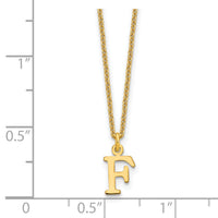 14KY Cutout Letter F Initial Necklace-XNA727Y/F