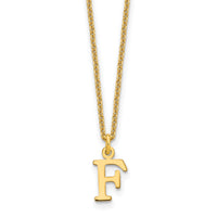 14KY Cutout Letter F Initial Necklace-XNA727Y/F