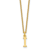 14KY Cutout Letter I Initial Necklace-XNA727Y/I