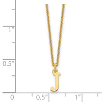 14KY Cutout Letter J Initial Necklace-XNA727Y/J