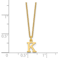 14KY Cutout Letter K Initial Necklace-XNA727Y/K