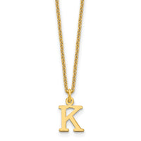 14KY Cutout Letter K Initial Necklace-XNA727Y/K