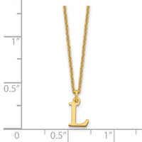 14KY Cutout Letter L Initial Necklace-XNA727Y/L