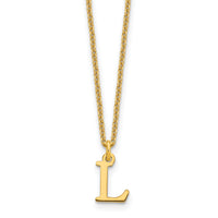 14KY Cutout Letter L Initial Necklace-XNA727Y/L