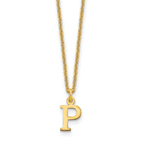 14KY Cutout Letter P Initial Necklace-XNA727Y/P