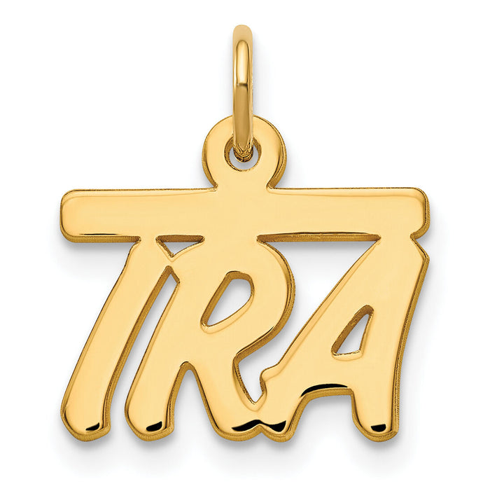 14k Yellow Gold Top Bar Name Plate-XNA78Y