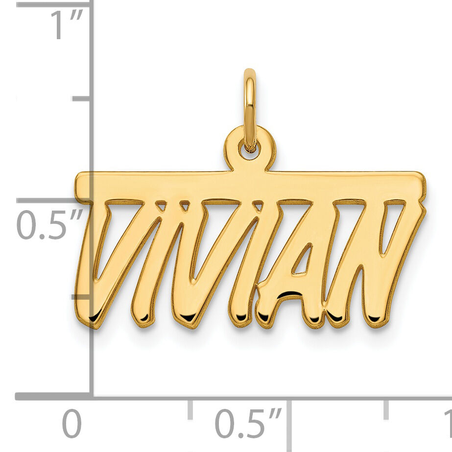 14k Yellow Gold Top Bar Name Plate-XNA78Y