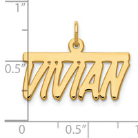 14k Yellow Gold Top Bar Name Plate-XNA78Y