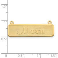 14k Yellow Gold Satin Name Plate Bar-XNA82Y