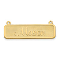 14k Yellow Gold Satin Name Plate Bar-XNA82Y