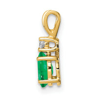14k Emerald Diamond pendant-XP1002E/AA