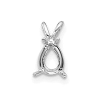 14k White Gold 7 x 5 Pear Mounting-XP1011