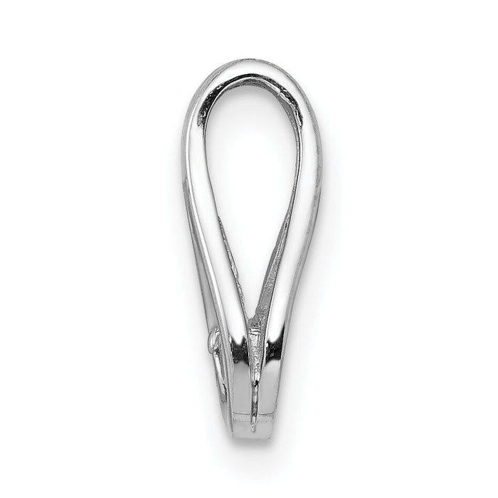 14k White Gold Holds 2.8mm stone, Teardrop Shape Slide Pendant Mtg-XP1547