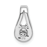 14k White Gold Holds 4.7mm stone, Teardrop Shape Slide Pendant Mtg-XP1548