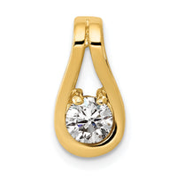 14k 4.7mm AA Diamond Teardrop Shape Slide Pendant-XP1549AA
