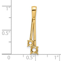 14k Diamond Two Stone Pendant Mounting-XP1566