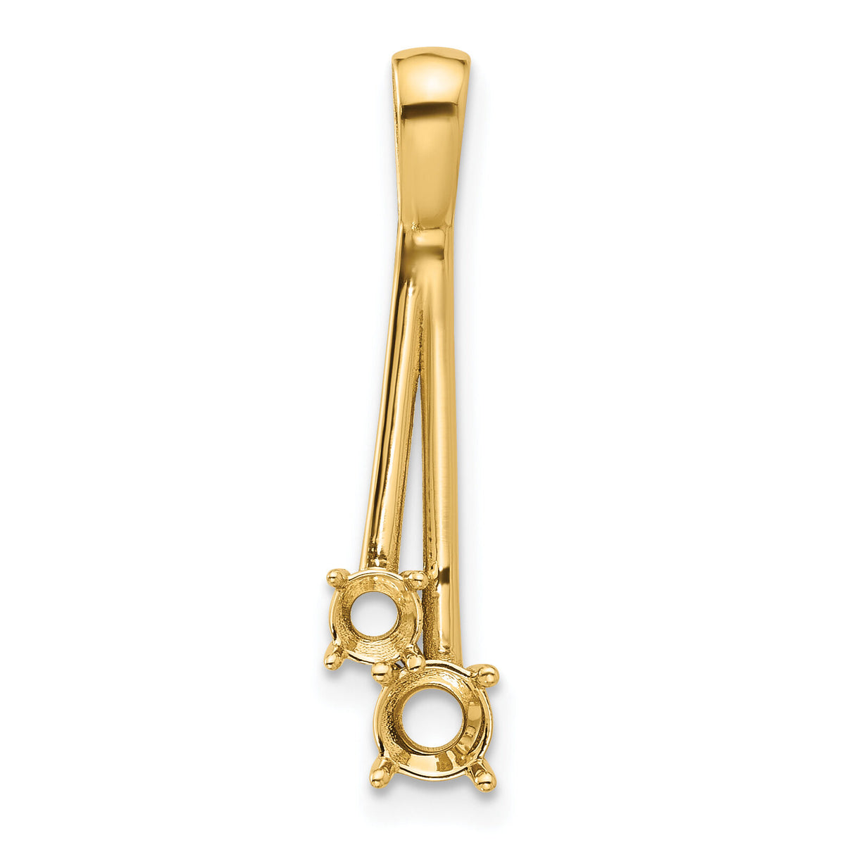 14k Diamond Two Stone Pendant Mounting-XP1566