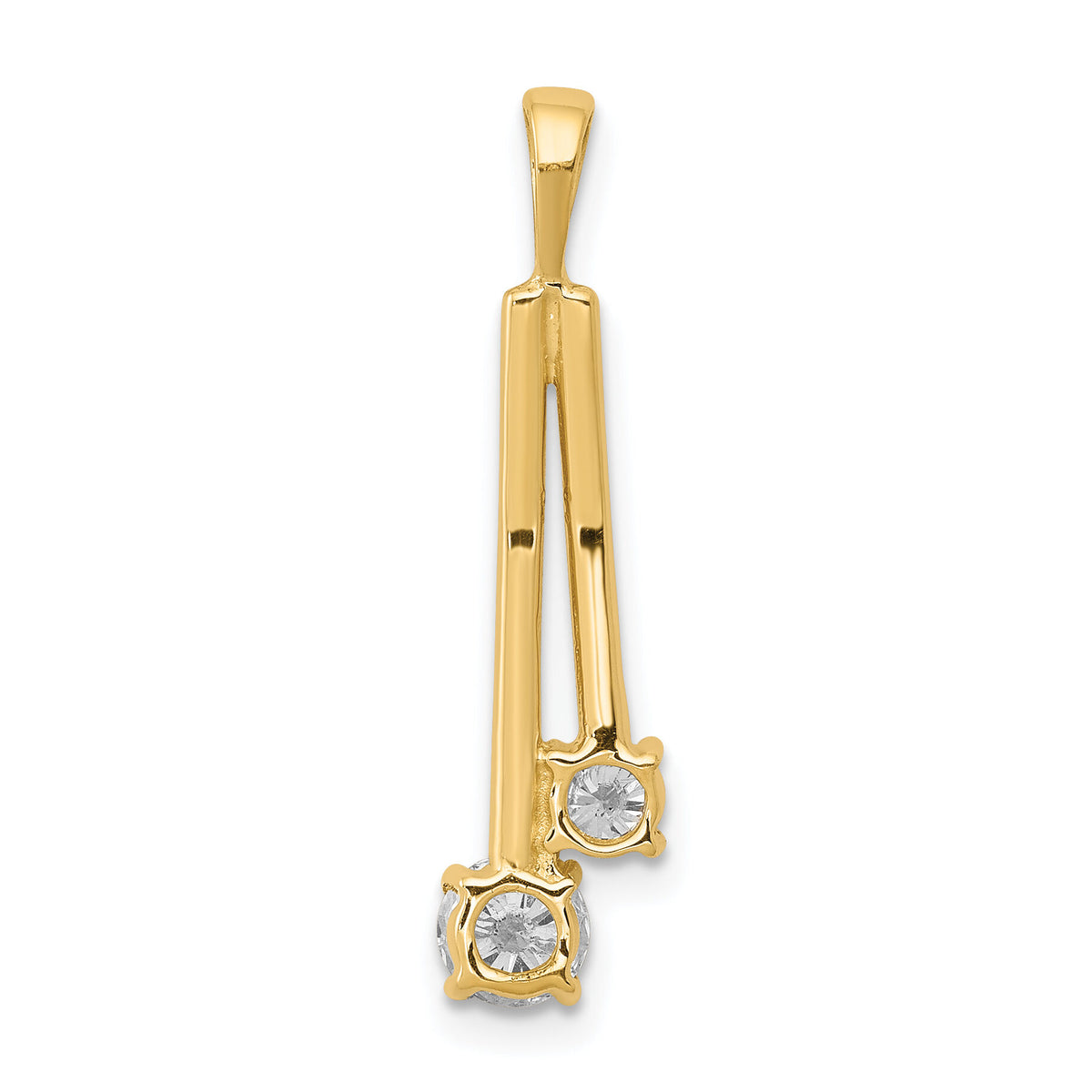 14k AA Diamond Two Stone Pendant-XP1566AA