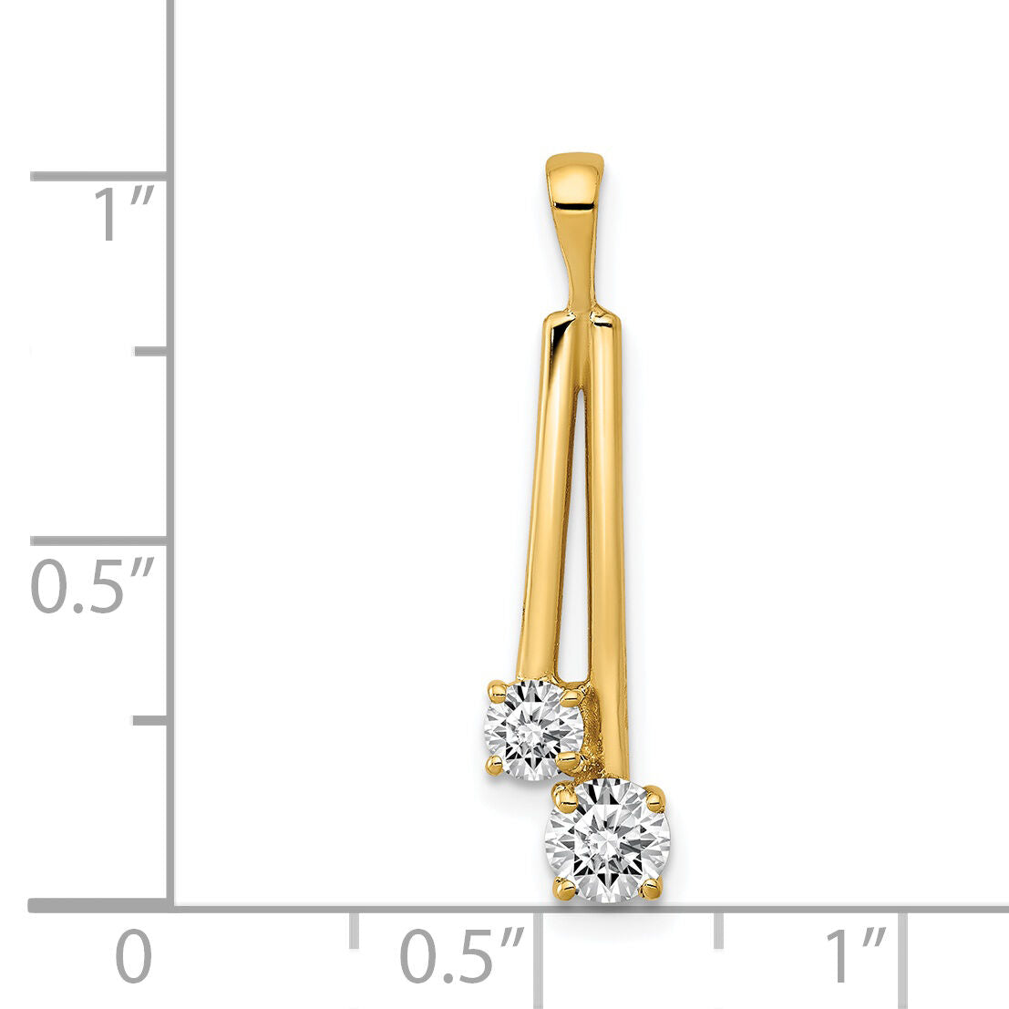 14k AA Diamond Two Stone Pendant-XP1566AA