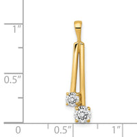 14k AA Diamond Two Stone Pendant-XP1566AA