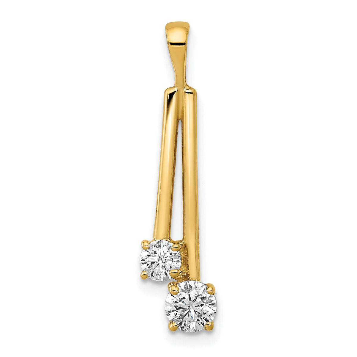 14k AA Diamond Two Stone Pendant-XP1566AA