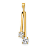 14k AA Diamond Two Stone Pendant-XP1566AA