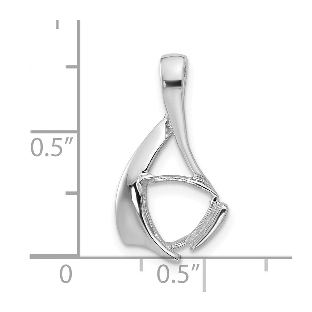 14k White Gold and Gemstone Pendant Mounting-XP1708