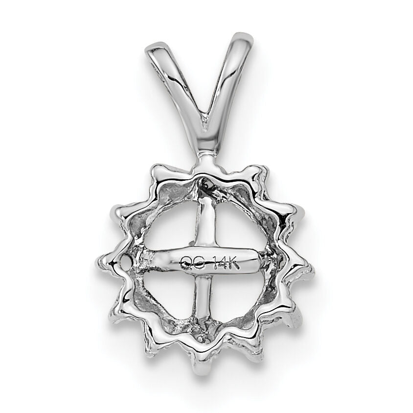 14k White Gold Pearl Pendant Mounting-XP1721