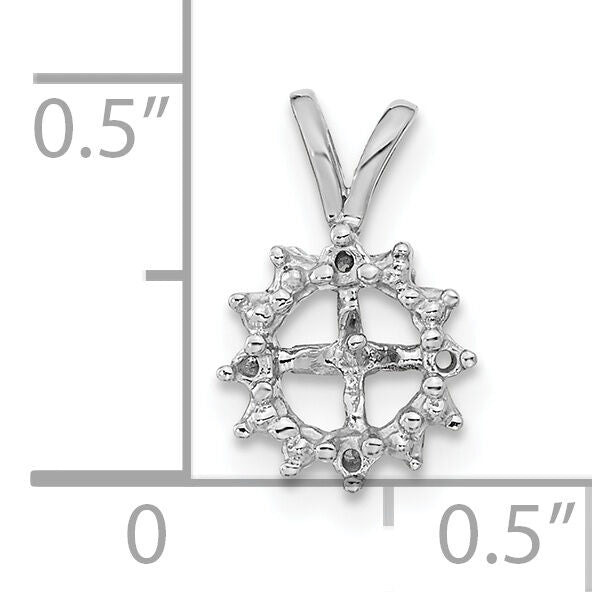 14k White Gold Pearl Pendant Mounting-XP1721