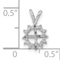 14k White Gold Pearl Pendant Mounting-XP1721