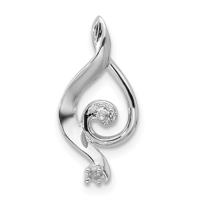 14k White Gold Pearl Pendant Mounting-XP1735