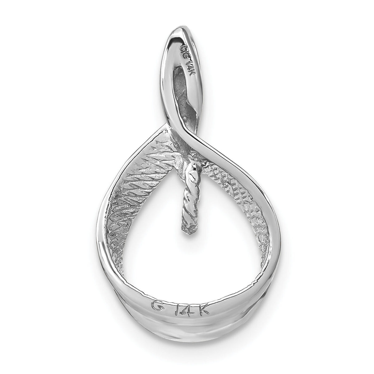 14k White Gold Pearl Pendant Mounting-XP1743